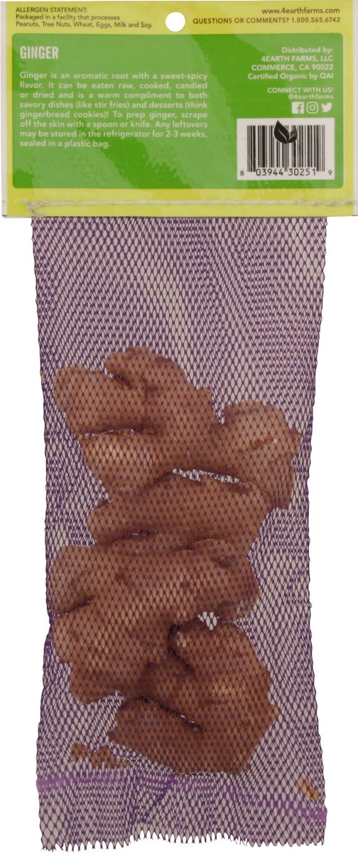 slide 5 of 9, 4Earth Farms Organic Ginger 3 oz, 3 oz