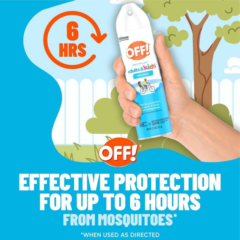slide 4 of 13, OFF! Adults and Kids' Bug Spray Insect Repellent Aerosol Picaridin - 7.5oz, 7.5 oz