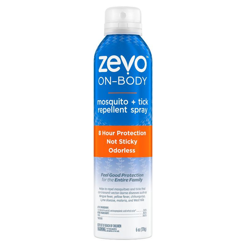 slide 8 of 9, Zevo On Body Mosquito + Tick Repellent Aerosol Spray - 6 fl oz, 6 fl oz