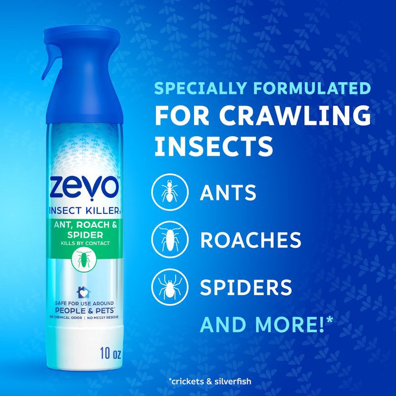 slide 2 of 12, Zevo Ant Roach and Spider Crawling Insect Spray - 10 fl oz, 10 fl oz
