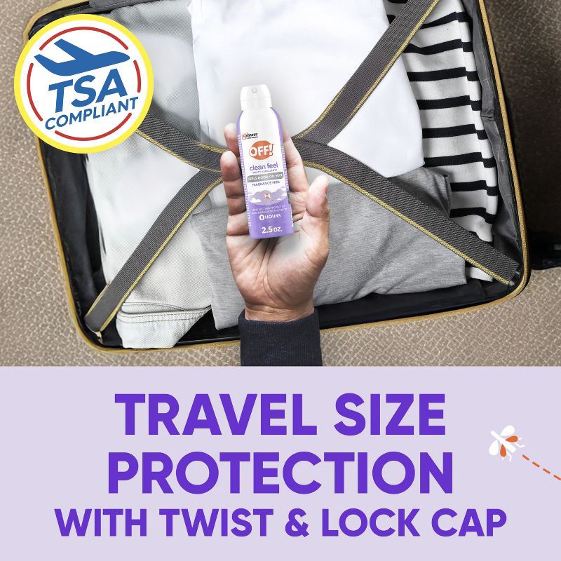 slide 2 of 13, OFF! Clean Feel Mosquito Repellent Picaridin DEET-free Bug Spray Travel Size - 2.5oz, 2.5 oz