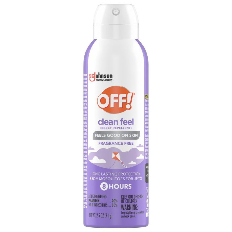 slide 10 of 13, OFF! Clean Feel Mosquito Repellent Picaridin DEET-free Bug Spray Travel Size - 2.5oz, 2.5 oz