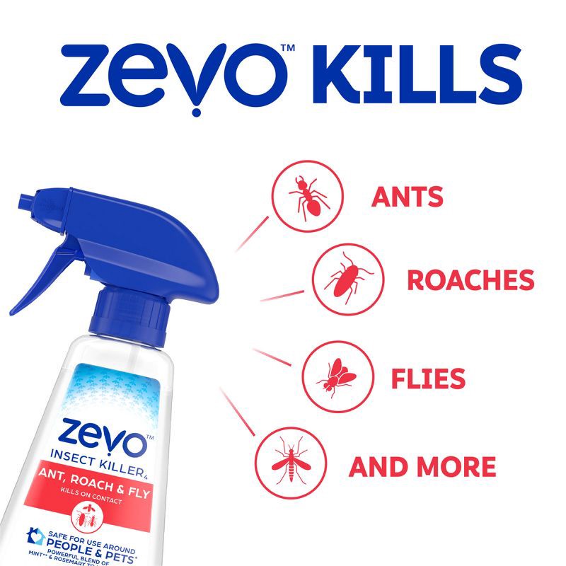 slide 6 of 11, Zevo Ant Roach and Fly Multi-Insect Trigger Spray - 12 fl oz, 12 fl oz
