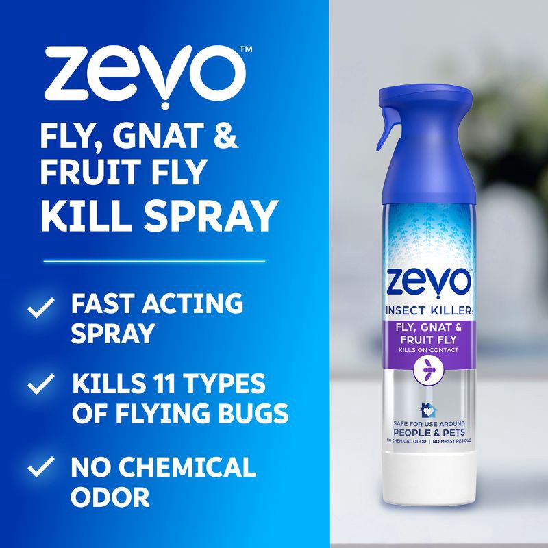slide 4 of 11, Zevo Fly Gnat and Fruit Fly Flying Insect Spray - 10 fl oz, 10 fl oz