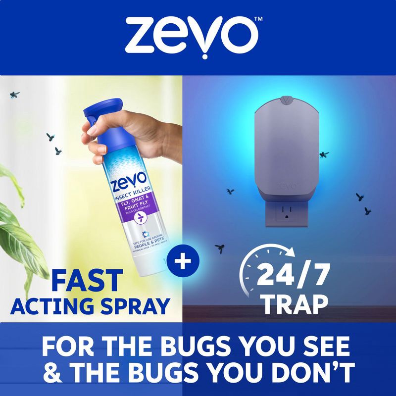 slide 8 of 11, Zevo Fly Gnat and Fruit Fly Flying Insect Spray - 10 fl oz, 10 fl oz