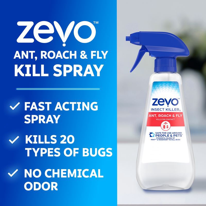 slide 2 of 12, Zevo Ant, Roach, Fly Multi-Insect Trigger Spray - 12 fl oz/2ct, 12 fl oz, 2 ct