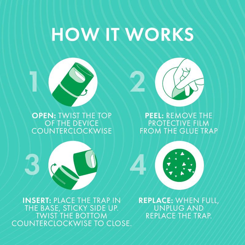 slide 7 of 13, STEM Electric Fan Fly & Gnat Trap Indoor Refills - 5 Glue Traps, 1 ct