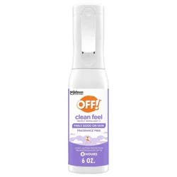 OFF! Clean Feel Bug Spray & Mosquito Repellent Picaridin Misting Spray DEET-Free - 6oz