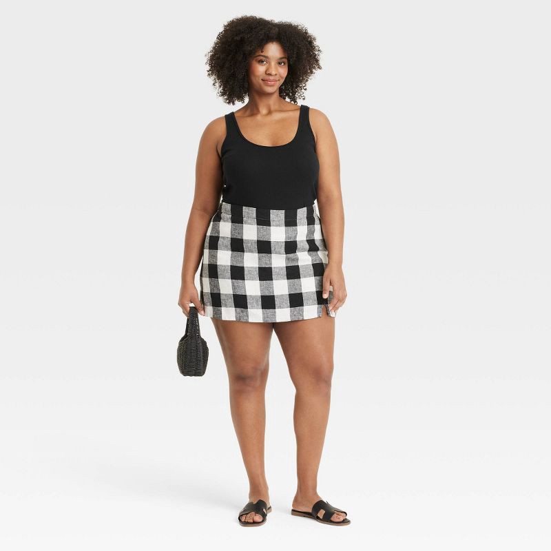 slide 3 of 4, Women's Slim Fit Layered Tank Top - A New Day™ Black XXL: Cotton Modal Blend, Scoopneck, Sleeveless Pullover, Knit Rib, 1 ct