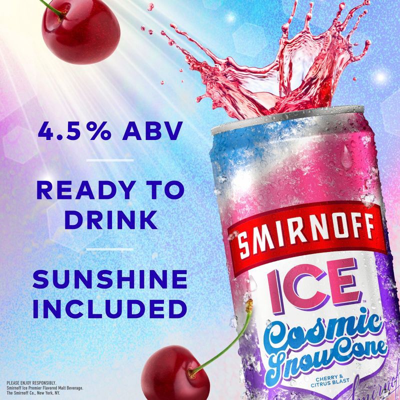 slide 3 of 8, Smirnoff Ice Sunny Days Variety Pack - 12pk/12 fl oz Cans, 12 ct; 12 fl oz