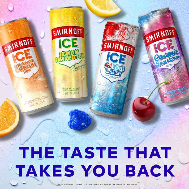 slide 4 of 8, Smirnoff Ice Sunny Days Variety Pack - 12pk/12 fl oz Cans, 12 ct; 12 fl oz