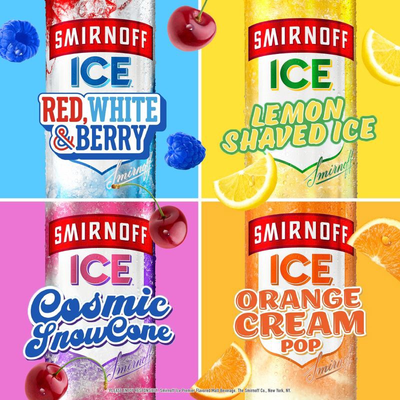 slide 7 of 8, Smirnoff Ice Sunny Days Variety Pack - 12pk/12 fl oz Cans, 12 ct; 12 fl oz