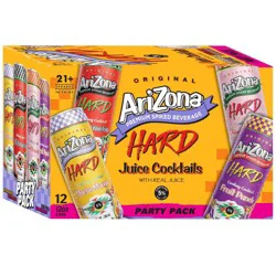 AriZona Hard Tea Juice Cocktails Variety Party Pack - 12pk/12 fl oz Cans