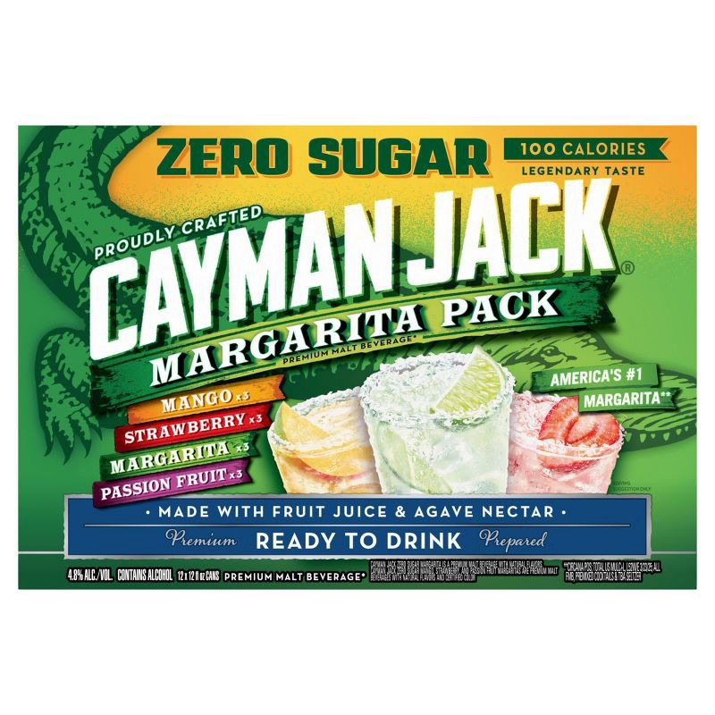 slide 8 of 11, Cayman Jack Zero Sugar Variety Pack - 12pk/12 fl oz Cans, 12 ct; 12 fl oz