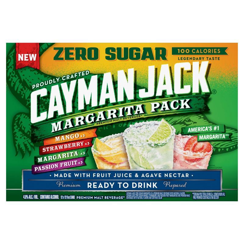 slide 9 of 11, Cayman Jack Zero Sugar Variety Pack - 12pk/12 fl oz Cans, 12 ct; 12 fl oz