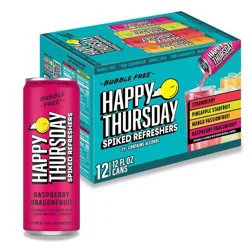 Happy Thursday Variety Spiked Refreshers - 12pk/12 fl oz Cans