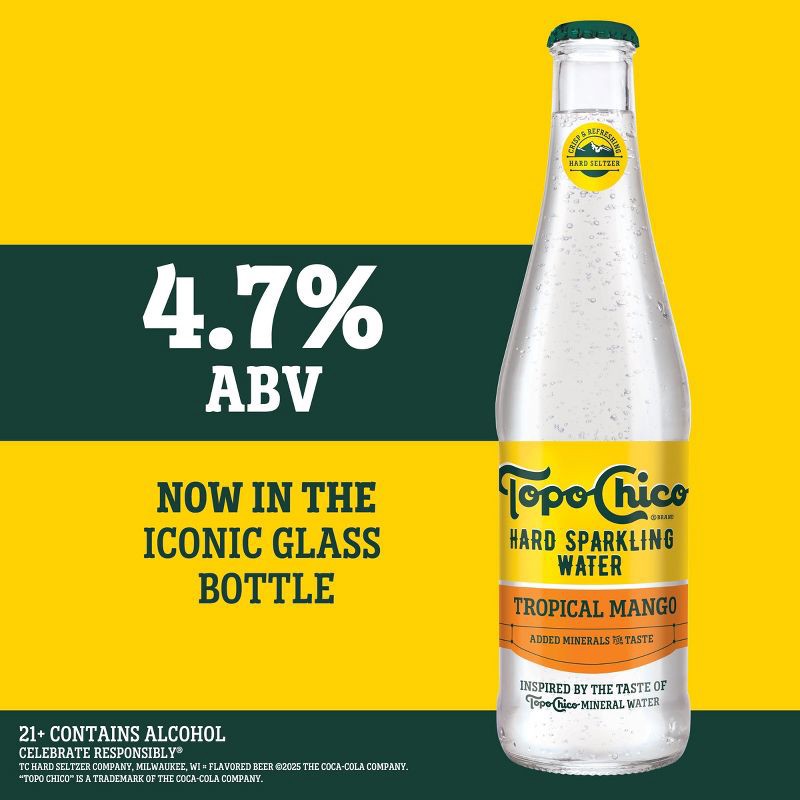 slide 2 of 7, Topo Chico Hard Seltzer Tropical Mango - 12pk/12 fl oz Bottles, 12 ct; 12 fl oz