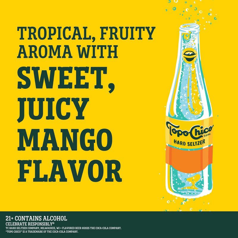 slide 3 of 7, Topo Chico Hard Seltzer Tropical Mango - 12pk/12 fl oz Bottles, 12 ct; 12 fl oz