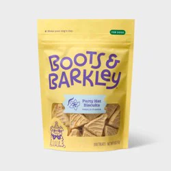 Party Hat Birthday Vanilla Flavor Crunchy Dog Treat Biscuits - Boots & Barkley™ 6oz