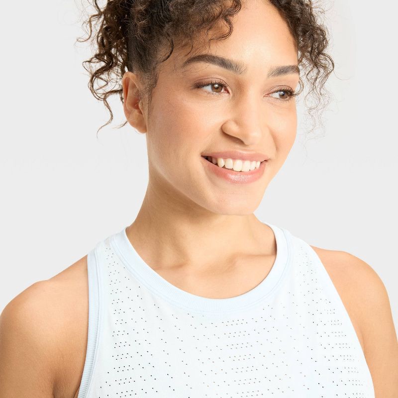 slide 3 of 3, Women's Seamless Mesh Tank Top - All In Motion™ Sky Blue XL, 1 ct