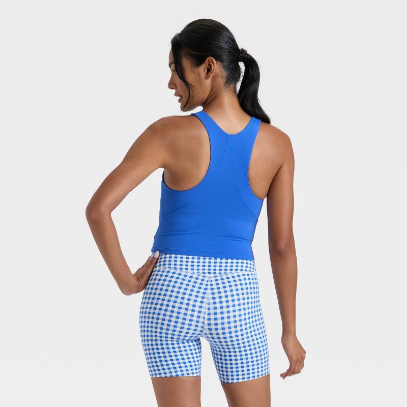 slide 2 of 3, Women's Everyday Soft High Neck Cropped Support Tank Top - All In Motion™ Royal Blue XXL, 1 ct