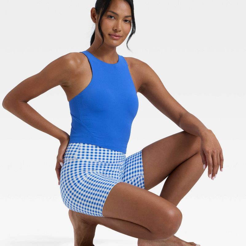 slide 3 of 3, Women's Everyday Soft High Neck Cropped Support Tank Top - All In Motion™ Royal Blue XXL, 1 ct