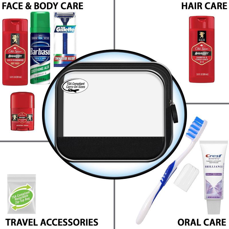 slide 4 of 4, Convenience Kits International Men's Bath and Body Travel Kit - 10pc, 10 ct