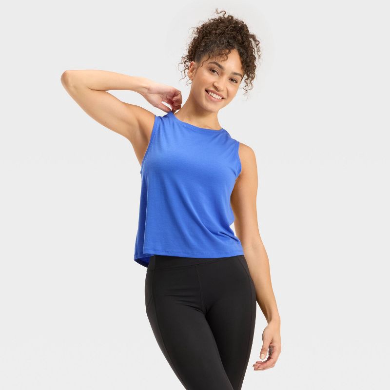 slide 1 of 5, Women's Beyond Ease Muscle Tank Top - All In Motion™ Royal Blue XXL, 1 ct