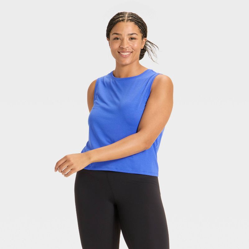 slide 4 of 5, Women's Beyond Ease Muscle Tank Top - All In Motion™ Royal Blue XXL, 1 ct