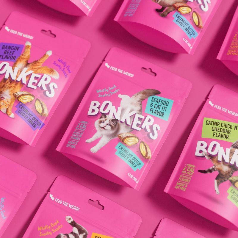 slide 3 of 11, Bonkers Bites Seafood Flavor Cat Treats - 3oz, 3 oz