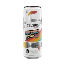 CELSIUS Sparkling Retro Vibe Sherbet Slush Functional Energy Drink - 12 fl oz Single Can