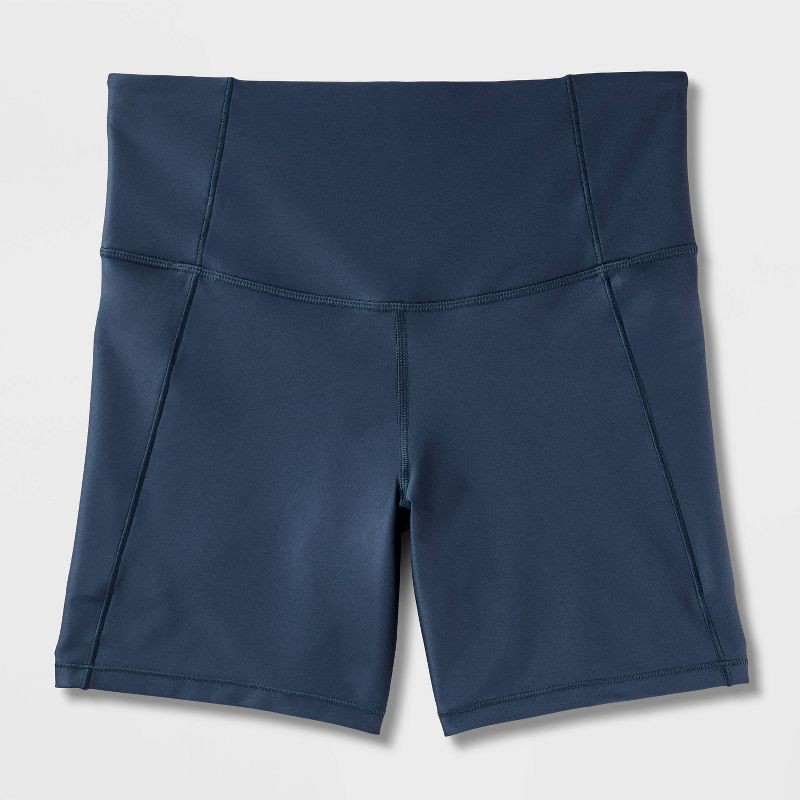 slide 1 of 1, Women's Effortless Support Bike Shorts 6" - All In Motion™ Navy Blue L, 1 ct