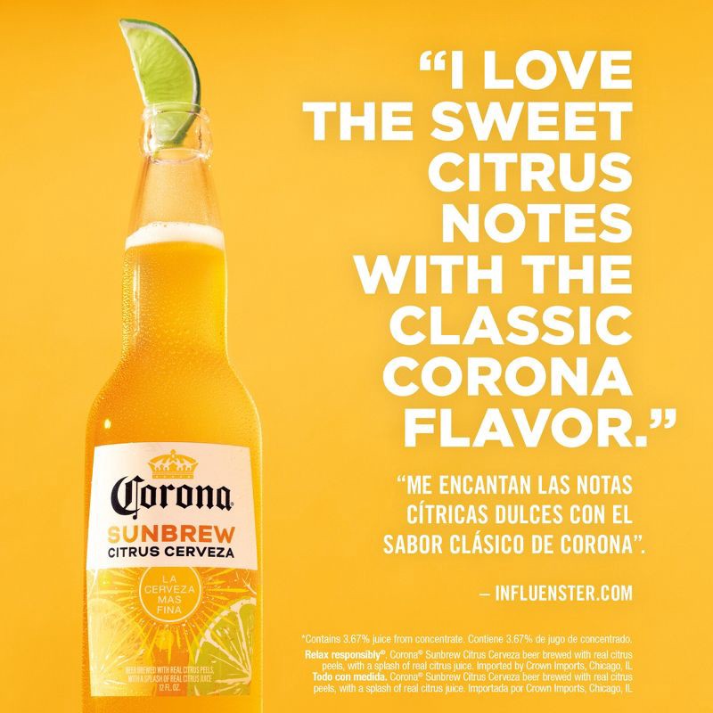 slide 7 of 8, Corona Sunbrew Beer - 12pk/12 fl oz Bottles, 12 ct; 12 fl oz