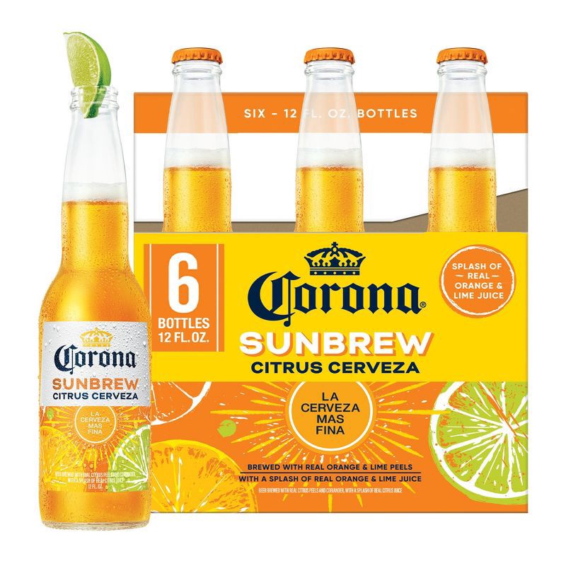 slide 1 of 8, Corona Sunbrew Beer - 6pk/12 fl oz Bottles, 6 ct; 12 fl oz