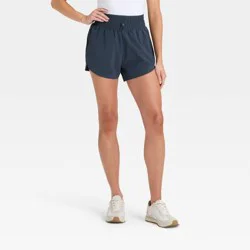 Women's Active Light High-Rise Shorts 3" - All In Motion™ Navy Blue M