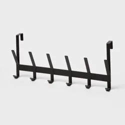 Over The Door 6 Hook - Black - Brightroom™