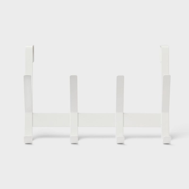 slide 3 of 3, Over The Door 4 Hook - White - Brightroom™, 1 ct