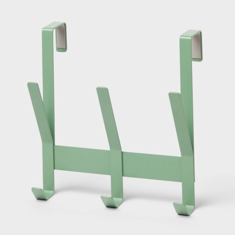 slide 1 of 3, Over The Door 3 Hook - Sage - Brightroom™, 1 ct