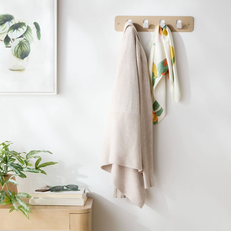 slide 2 of 3, Metal Wall 4 Hook Cutout - Brightroom™, 1 ct