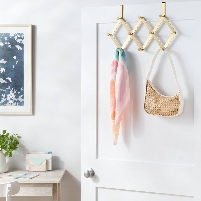 slide 2 of 3, Over The Door - Accordion Gold - Brightroom™, 1 ct