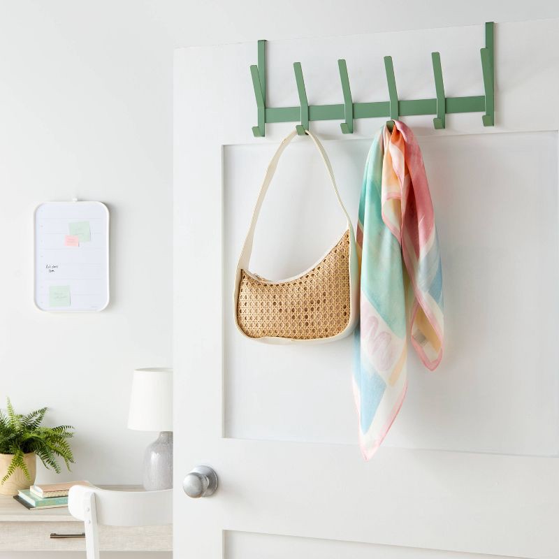 slide 2 of 3, Over The Door 6 Hook - Sage - Brightroom™, 1 ct