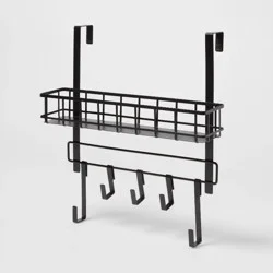Over The Door Multi Function - Basket and Hook Solid Metal Bottom - Brightroom™