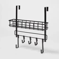 Over The Door Multi Function - Basket and Hook Solid Metal Bottom - Brightroom™