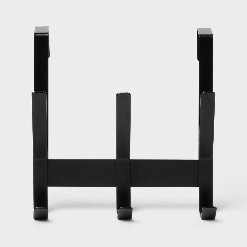 slide 3 of 3, Over The Door 3 Hook - Black - Brightroom™, 1 ct