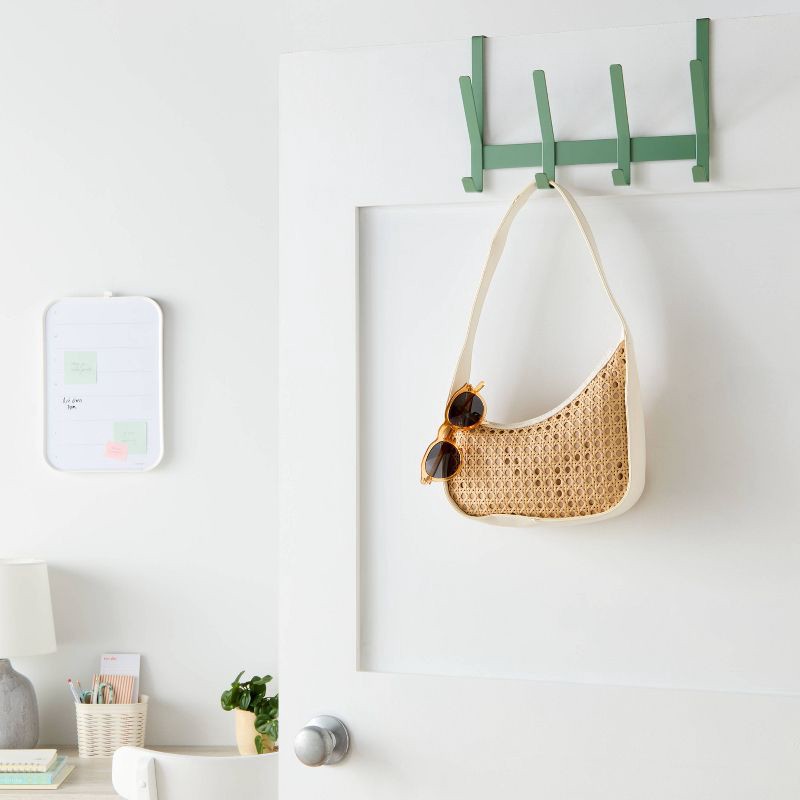 slide 2 of 3, Over The Door 4 Hook - Sage - Brightroom™, 1 ct