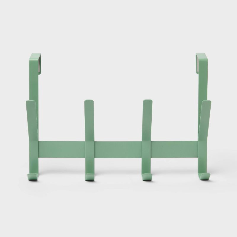 slide 3 of 3, Over The Door 4 Hook - Sage - Brightroom™, 1 ct