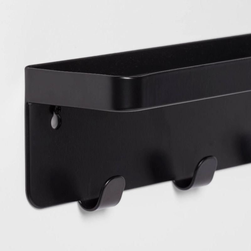 slide 3 of 3, Metal Wall Organizer 4 Hook Solid - Brightroom™, 1 ct