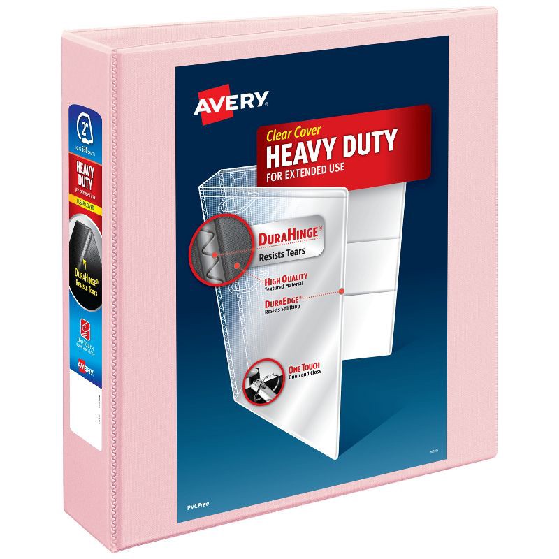 slide 1 of 3, Avery 2" Heavy Duty View Ring Binder Blush, 1 ct