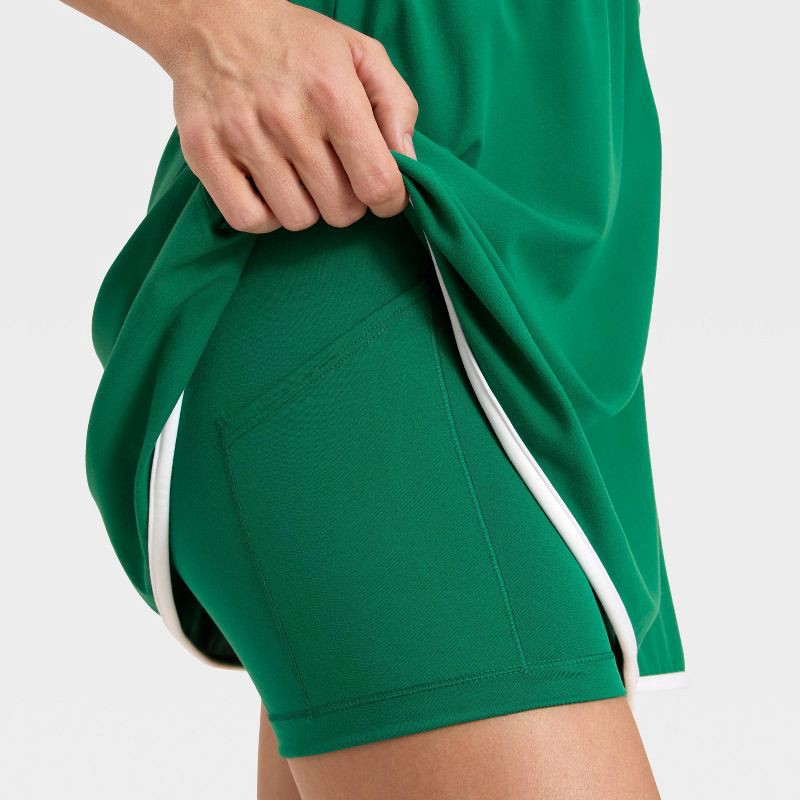 slide 4 of 4, Women's Everyday Soft Wrap Active Dress - All In Motion™ Dark Green XL, 1 ct