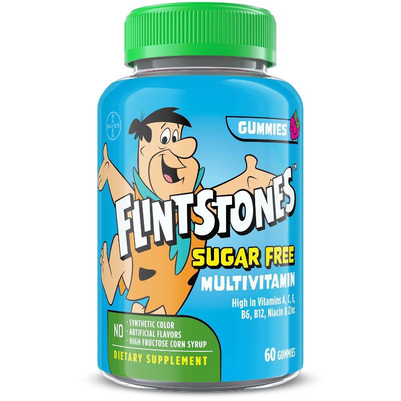 slide 1 of 8, The Flintstones Sugar Free Kids' Multivitamin Gummies - 60ct, 60 ct